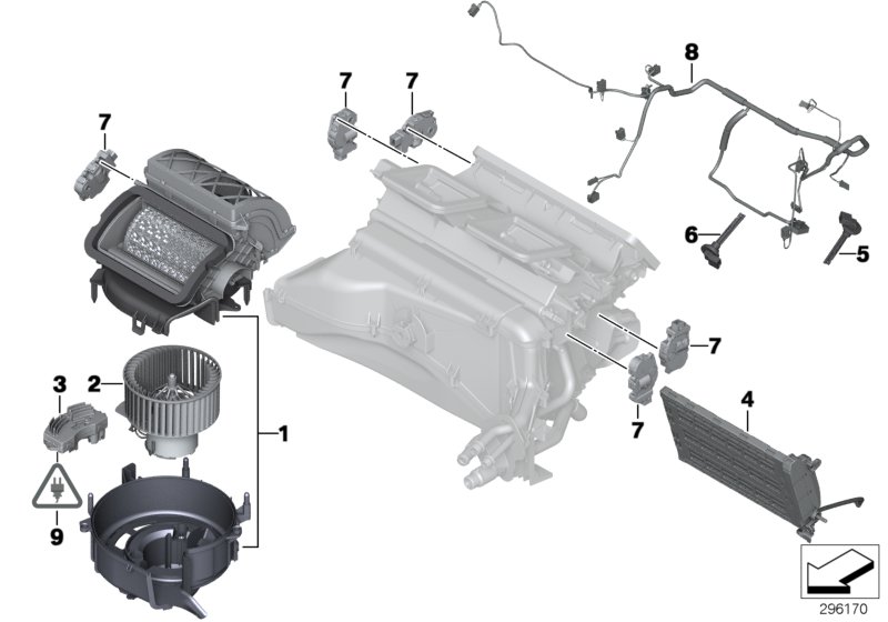 Electric parts for AC unit