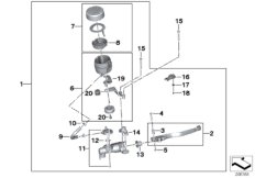 Handbremsarmatur Lenkerklemmung M5