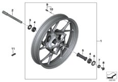 Cast rim, front