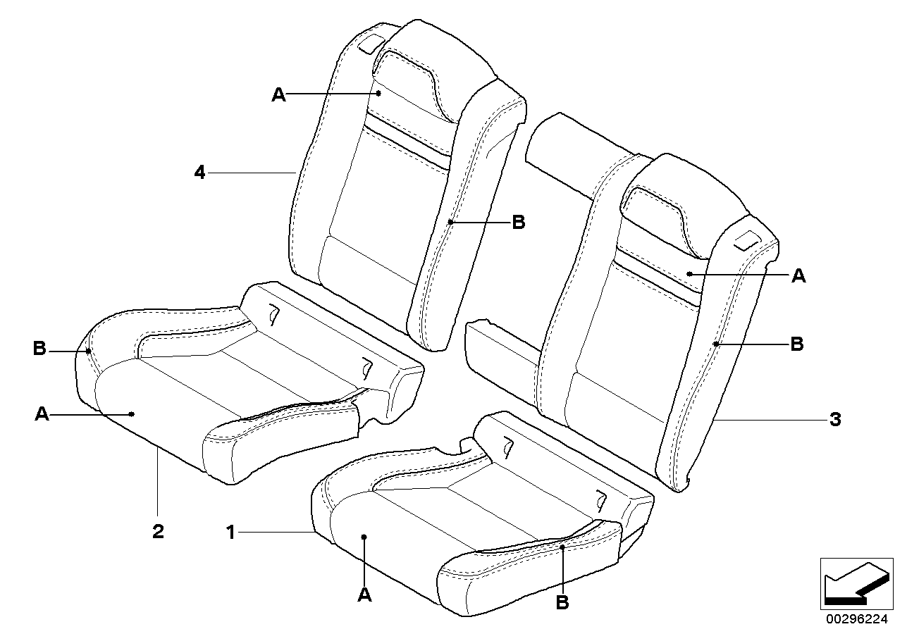 Individual M Bezug Leder Sitz hinten USA