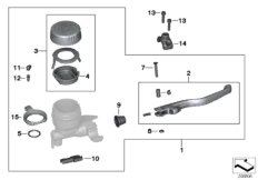 Handbrake control assembly