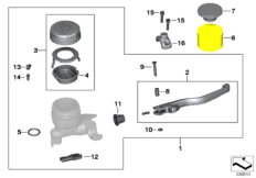 Handremarmatuur stuurklemming M5