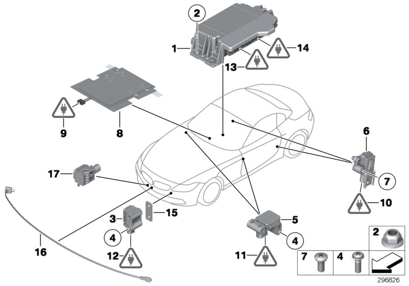 Electric parts, airbag