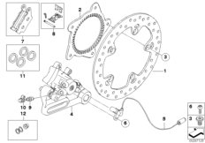 Rear wheel brake