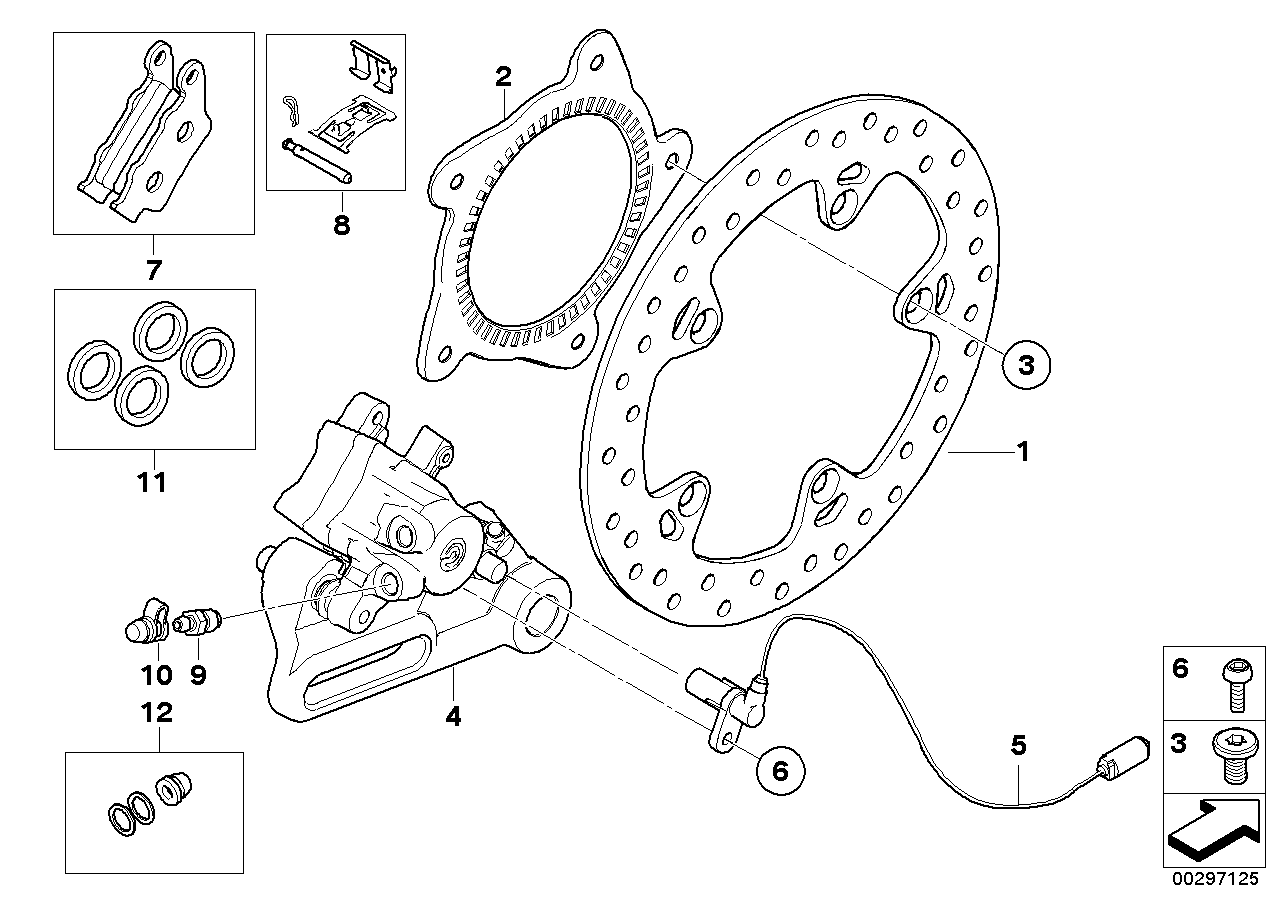 Rear wheel brake