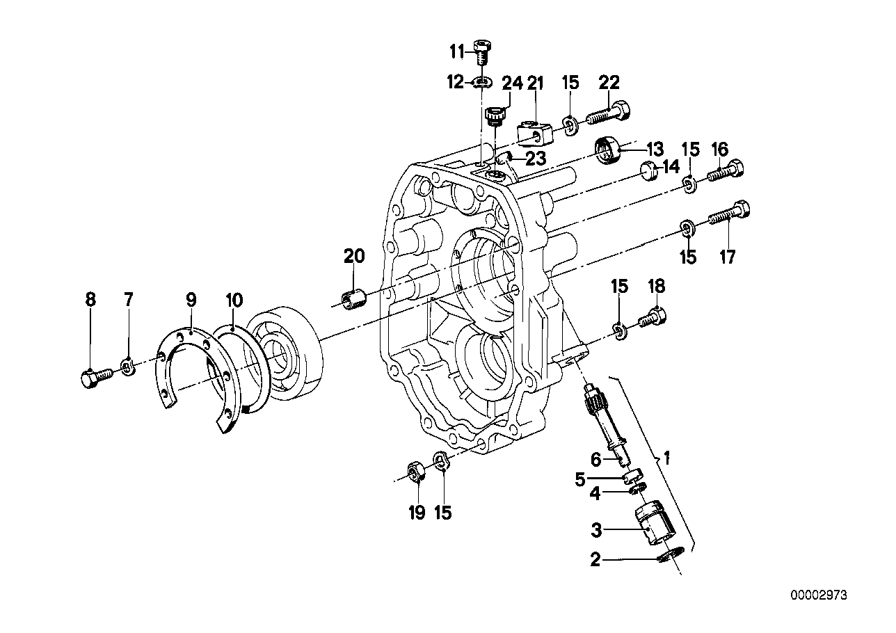 Getrag265/6カバー/タコメーター駆動装置