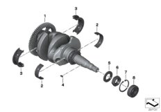 Crankshaft with bearing