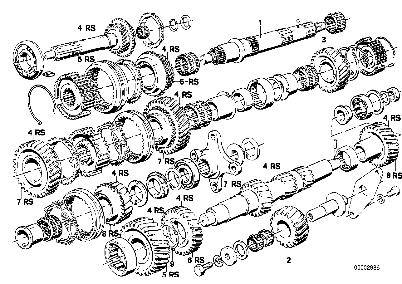 Getrag 245/2/4 Teker.set.par./Onar.seti