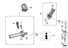 Handlebar grip, heated