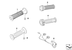 Handlebar grip, heated