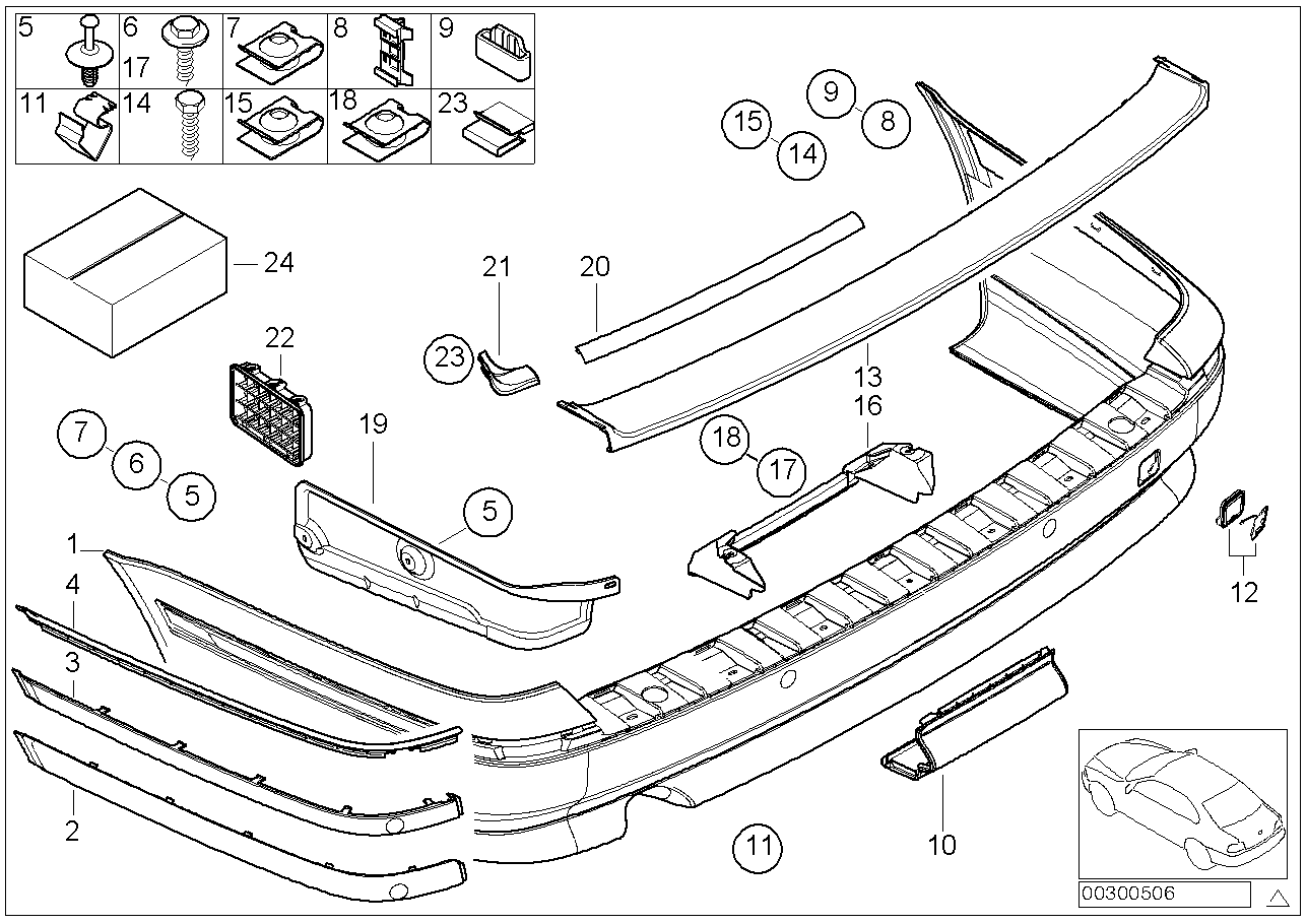 Garniture arrière