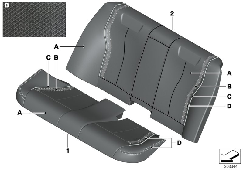 个性化座套 标准座椅 后部