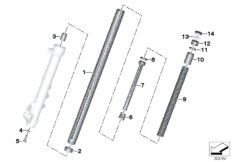 Stanchion / damper / spring