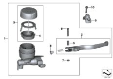 Handremarmatuur stuurklemming M6