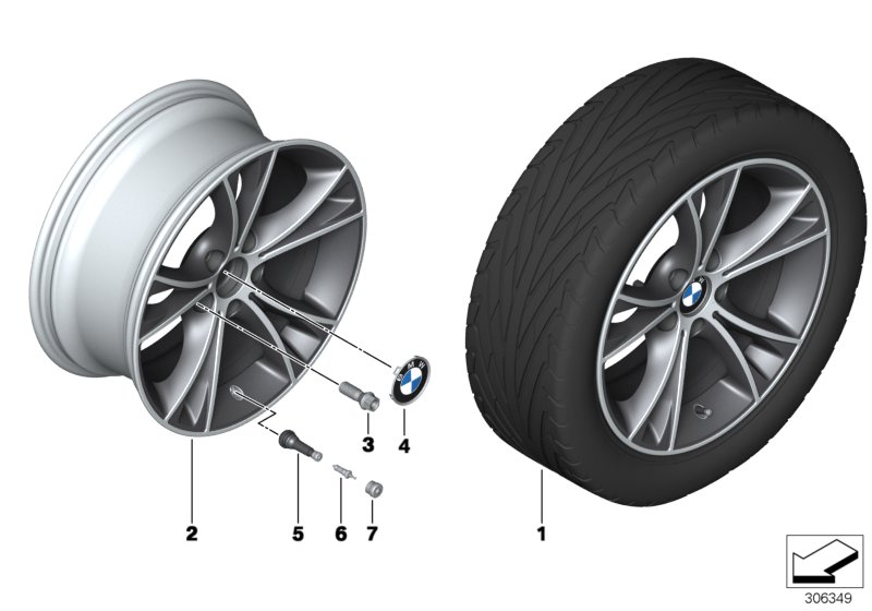 Llanta AL BMW radios en V 515