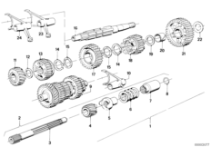 5-speed sports gearbox parts