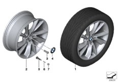 Rueda AL BMW diseño turbina 389-19''
