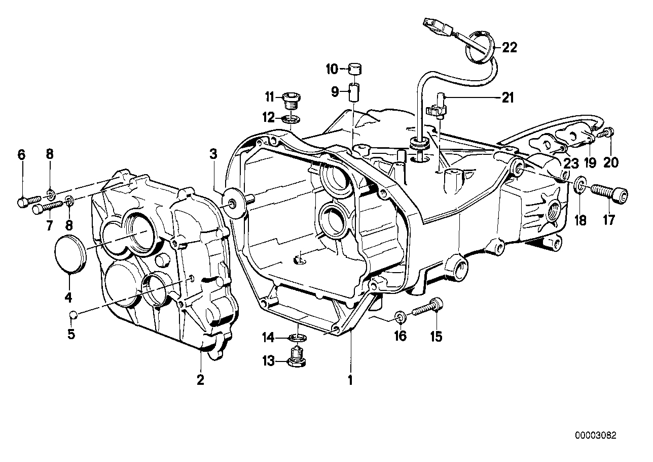 Gearbox housing/mounting parts/gaskets