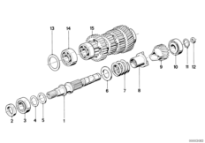 5 speed transmission-drive shaft