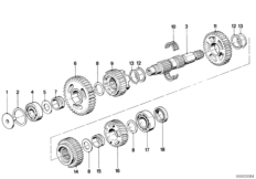 5-speed transmission-output shaft