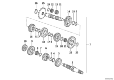 5-speed transmiss.gear wheel set parts