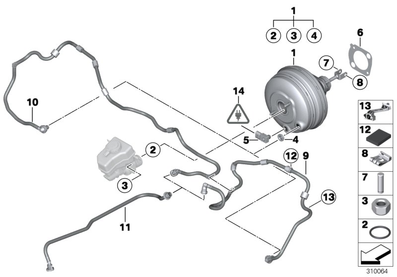 Power brake unit depression