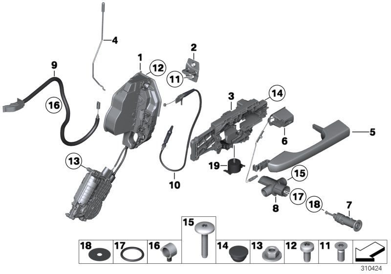 Front door control/door lock