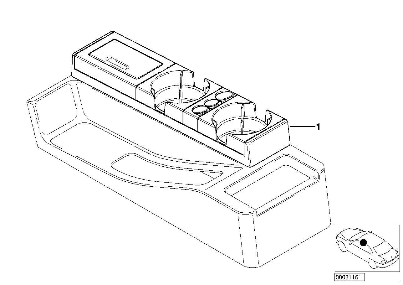 Console Valet and Cupholder