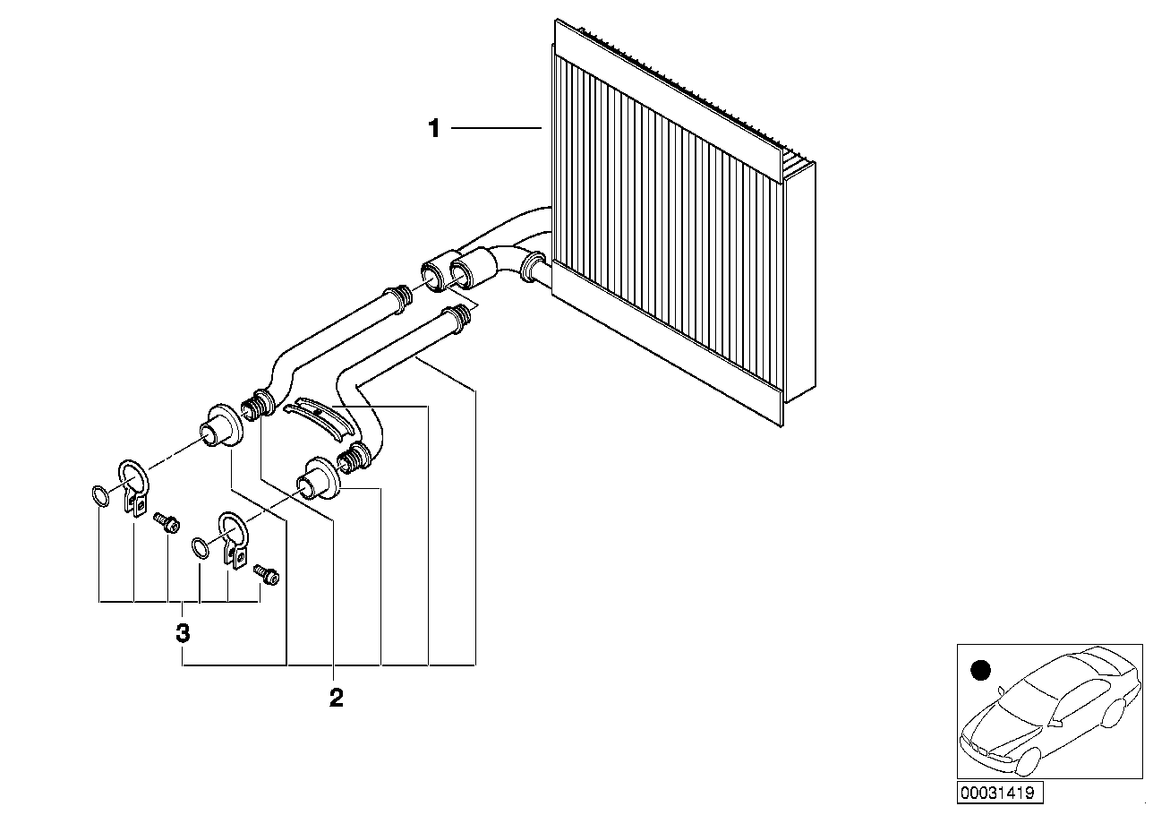 Heater radiator air conditioning