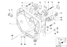 Gearbox housing/mounting parts/gaskets