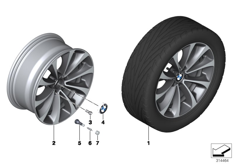 BMW LA wheel, turbine styling 452 - 19''
