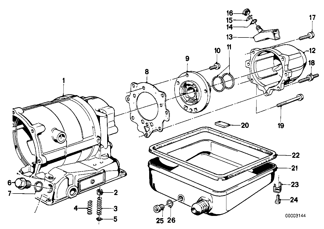 ZF 3HP22 ハウジング部品/オイル パン