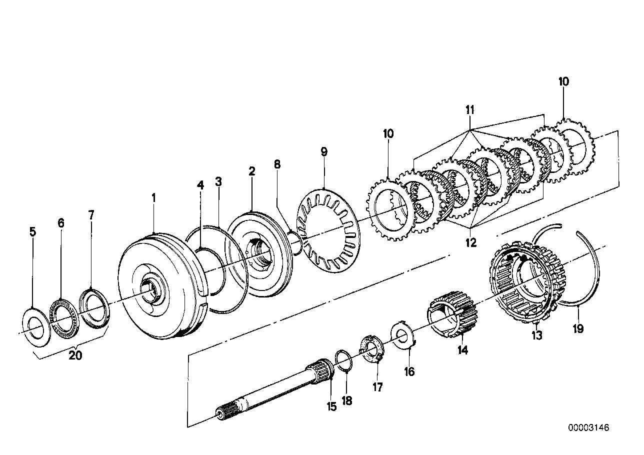 ZF 3HP22 驱动机构离合器 A