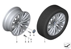 Roue all. BMW rayons multiples 459-20''