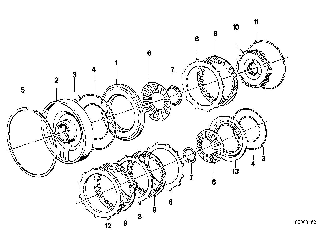 ZF 3hp22 bromskoppling C/C'