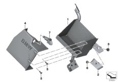 Suporte / cobertura bateria auxiliar