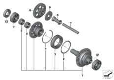 Motor arr. con marcha libre / eje trans.