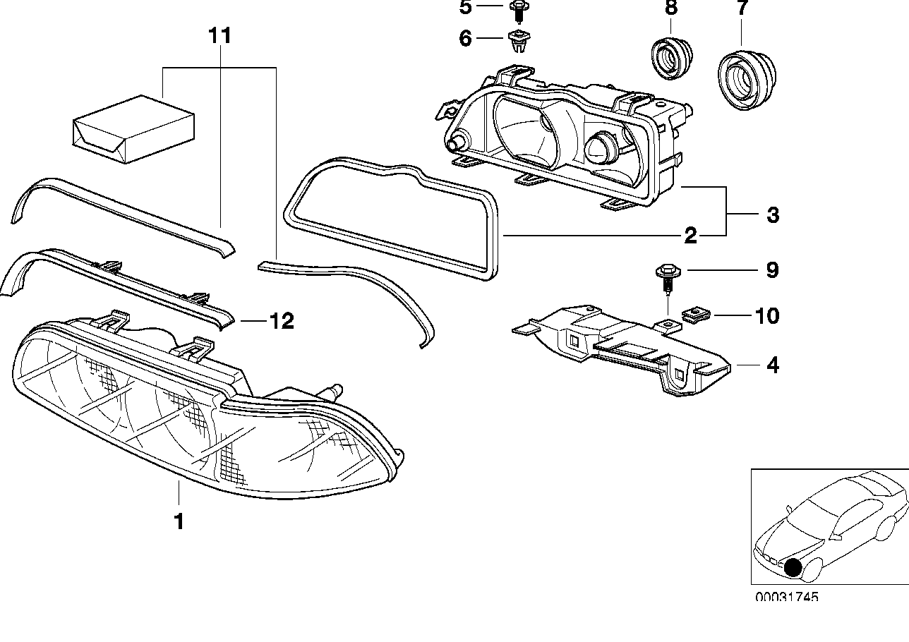 零件 大灯 氙气