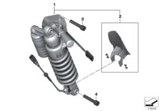 Spring strut, ESA, rear