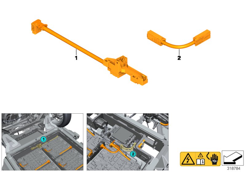 Hoogvoltage accueenheid HV-leiding