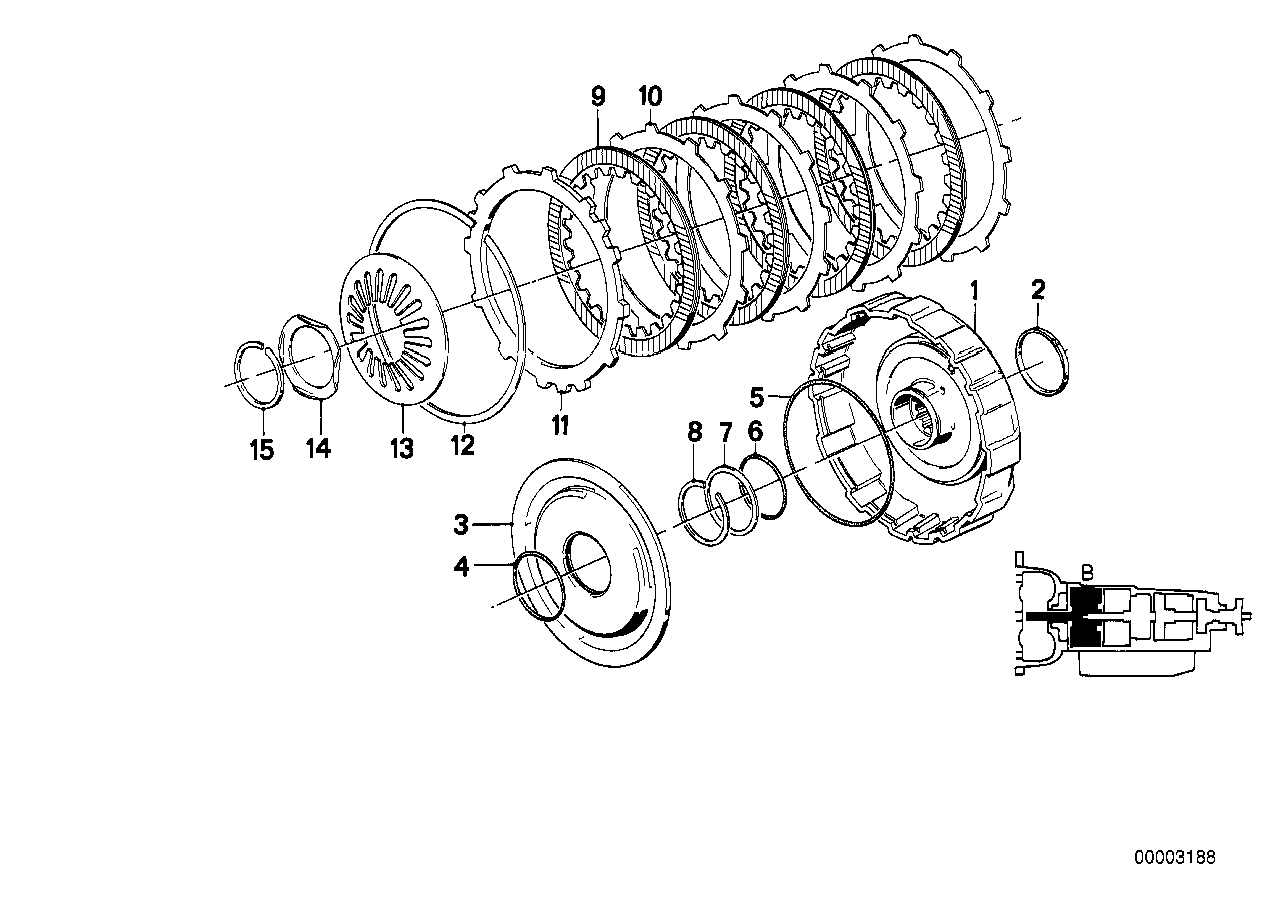 ZF 4HP22/24 驱动机构离合器 B