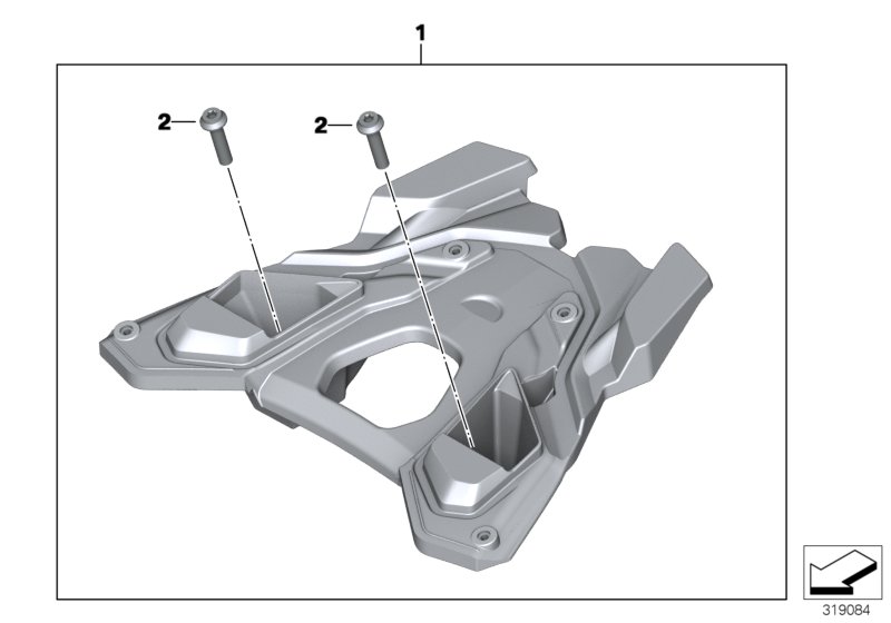 Juego soporte Topcase puente portaequi.