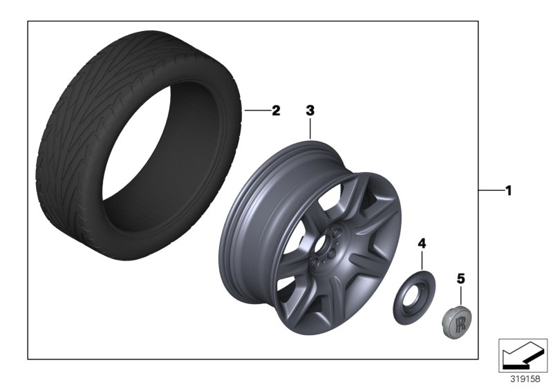 Jante liga leve BMW 274, preto brilh.