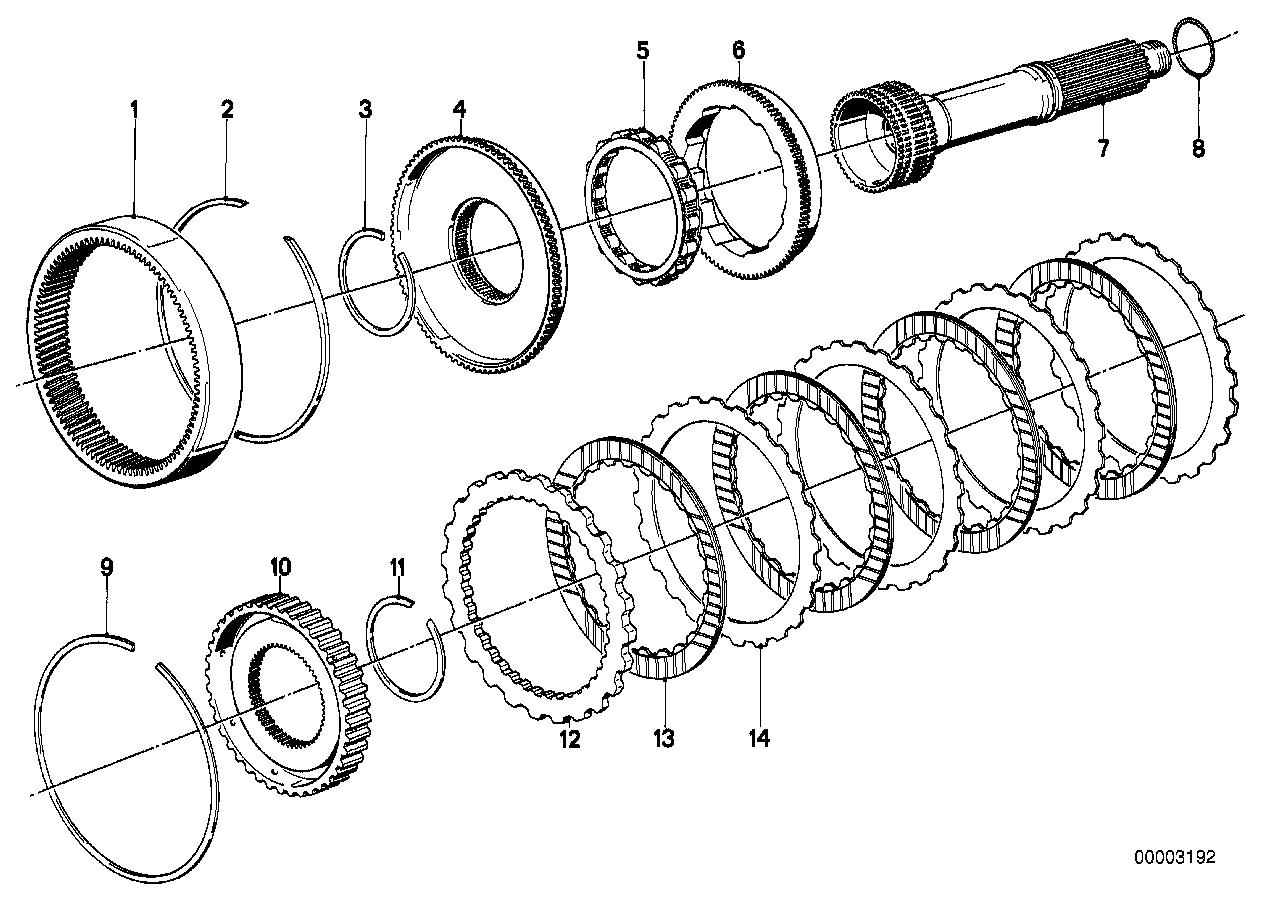 ZF 4HP22/24 Συμπλέκτης κίνησης E