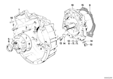 ZF 4HP22/24 součásti skříně/přívod oleje