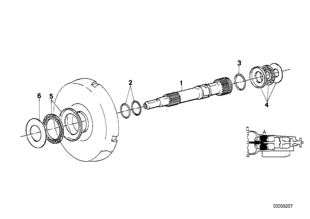 ZF 4HP22/24 Πρωτεύων άξονας