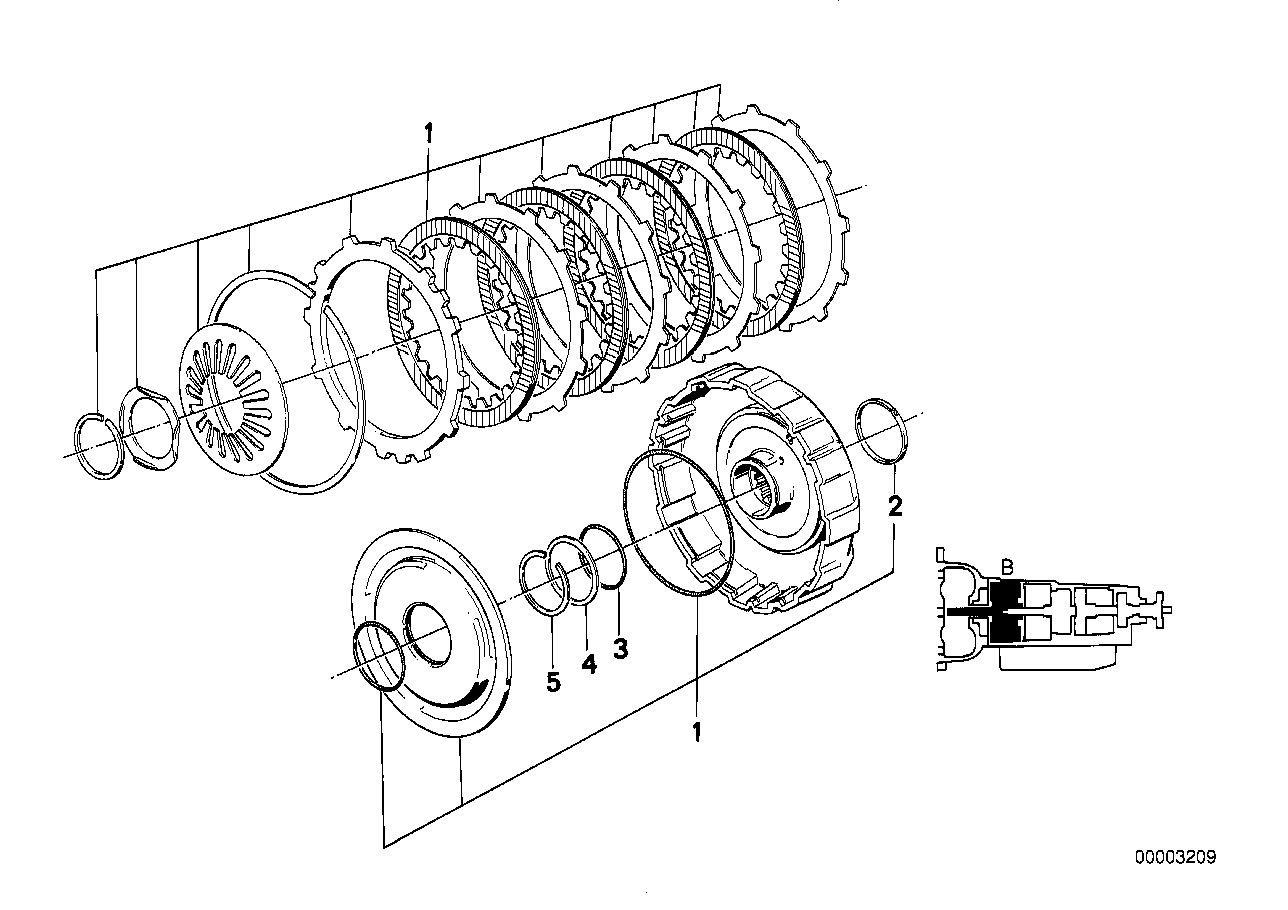 ZF 4HP22/24 Antriebskupplung B