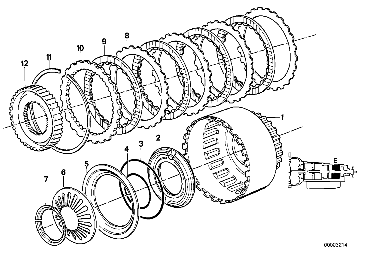 ZF 4HP22/24 Συμπλέκτης κίνησης E