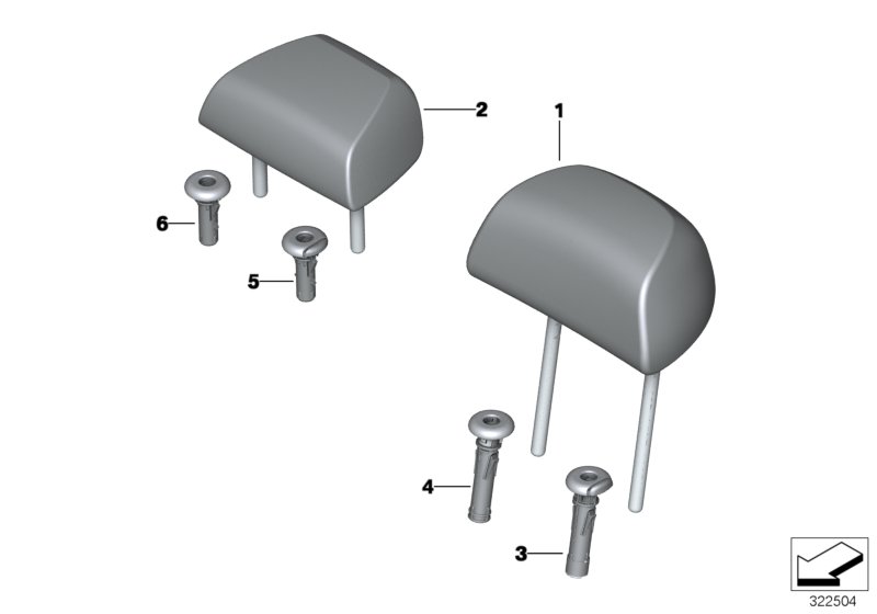 Rear seat head restraint