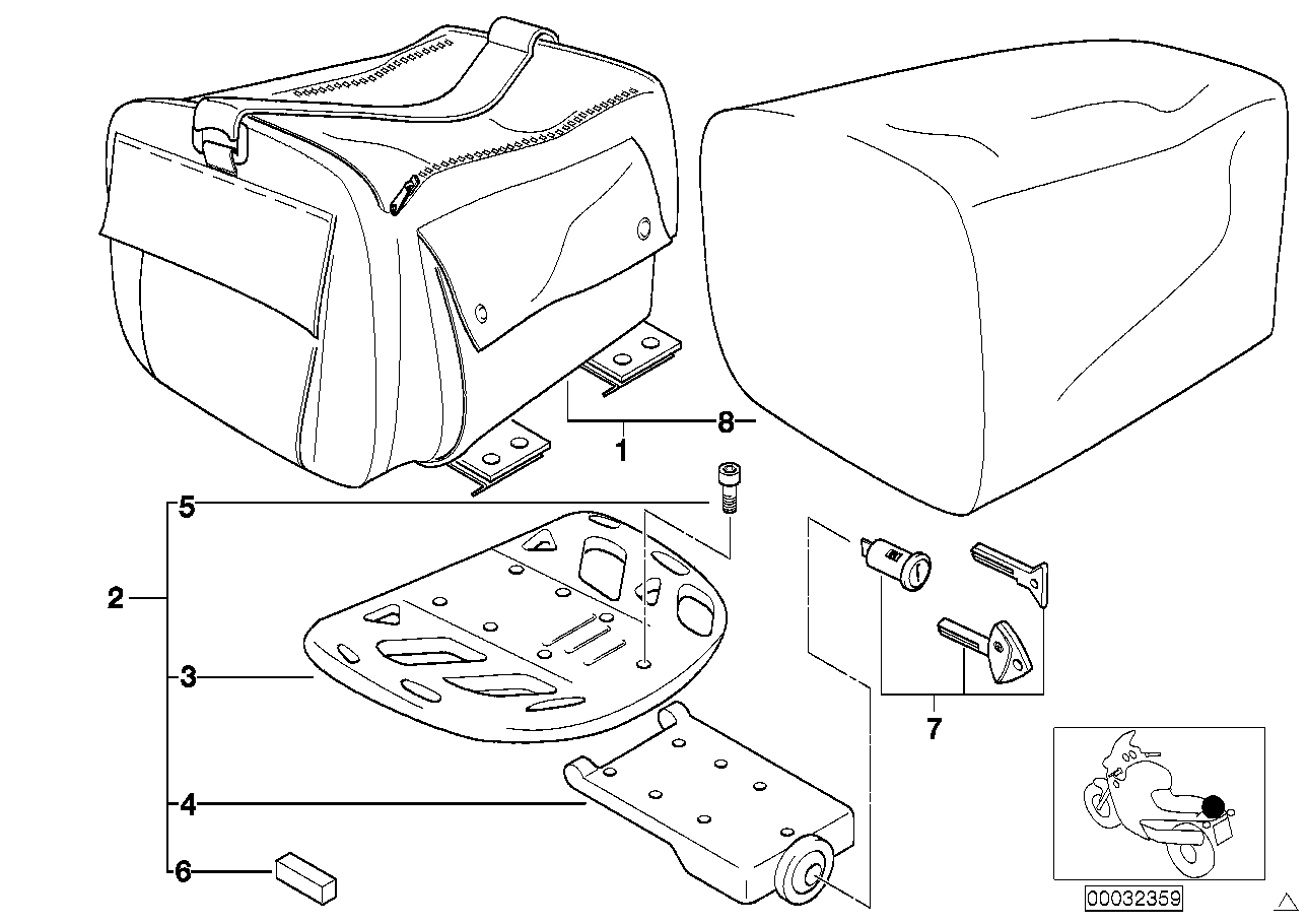 Softcase with luggage carrier large